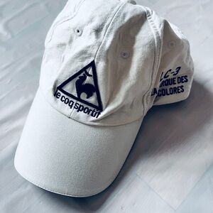 Le Coq Sportif white Golf Cap baseball La Marque des Tricolores LC-3 adjustable